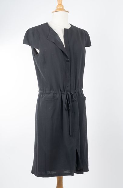 ARMANI
Sleeveless black dress with two patch...