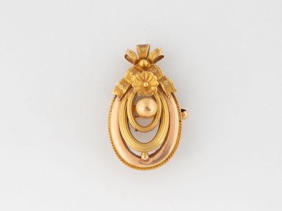 Small yellow and rose gold (750) openwork...