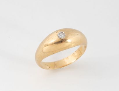 Wedding band ring in yellow gold (750) set...