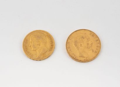 FRANCE
Lot comprising one 40-franc and one...