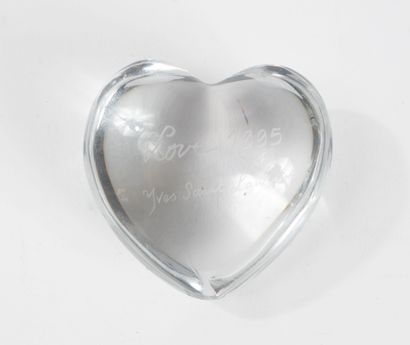 BACCARAT
Set of two crystal paperweights...