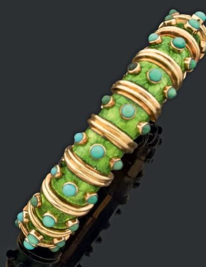 TIFFANY et SCHLUMBERGER
Bracelet jonc articulé...