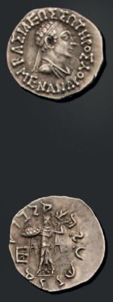 Bactriane: Ménandre (155-130 Av J.-C): Drachme:...