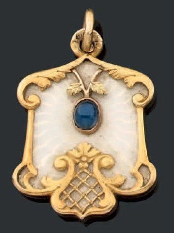 Pendentif en en alliage d'or 585 millièmes,...
