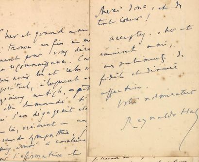 HAHN (Reynaldo)
Lettre autographe, signée...