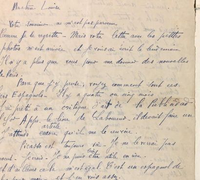 Laurencin (Marie)
Lettre autographe à sa...