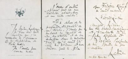 MATHIEU (Georges)
Belle lettre autographe,...