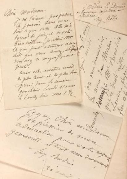 RODIN (Auguste)
Deux lettres autographes,...