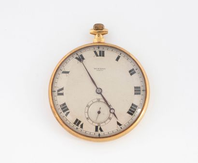 MOVADO
Pocket watch in yellow gold (750).
Dial...