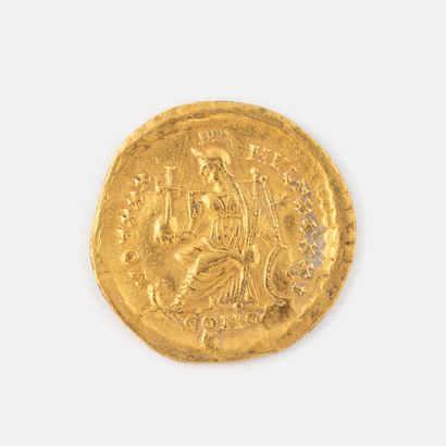 Solidus in yellow gold with representation...