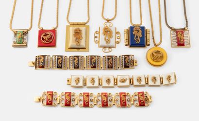 JHP Paris
Set of bracelets, brooch and necklace...