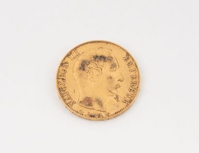 Napoleon III 20 franc gold coin, 1854.
Weight:...