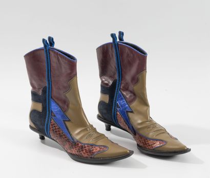 MIU MIU
Multicolored inlaid leather and suede...