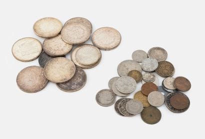 FRANCE, GERMANY
Lot of silver coins including:
-...