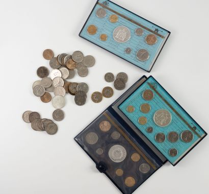 FRANCE
Lot of silver or metal coins including:...