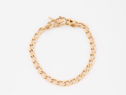 Yellow gold (750) bracelet with gourmette...