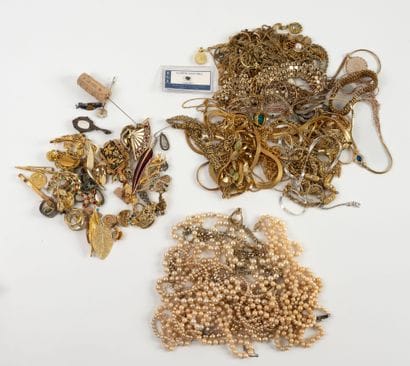 Large lot of metal and gilt metal costume...