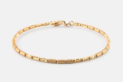 Wedding band bracelet in yellow gold (750)...