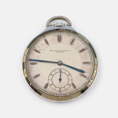 RECORD WATCH
Pocket watch in steel and black...