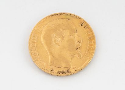 FRANCE
One 20-franc gold coin, Napoléon III,...