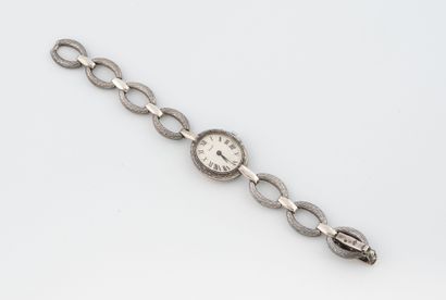 DERMONT
Ladies' watch in silver (800), oval...