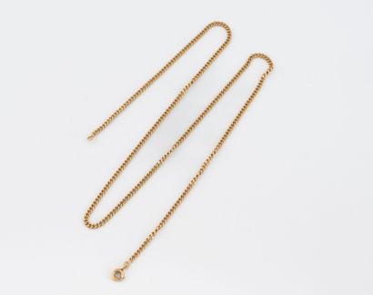 Neck chain in yellow gold (750) with filed...