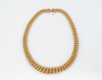 Articulated necklace in yellow gold (750)...