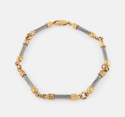 Articulated bracelet in yellow gold (750)...