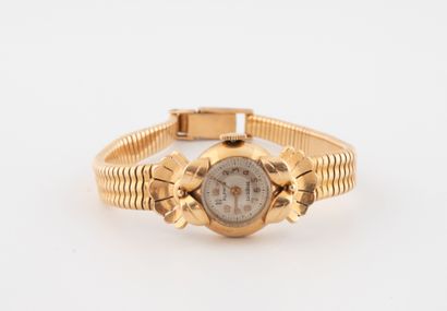 ALPHOR 
Ladies' wristwatch in yellow gold...