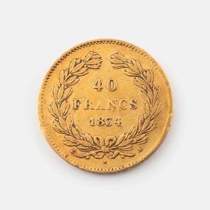 FRANCE
A 40 franc gold coin, Louis-Philippe...
