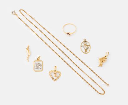 Yellow gold (750) forçat link neck chain...