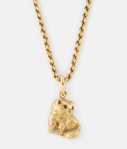 Necklace chain in yellow gold (750) with...