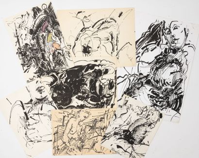 Alkis PIERRAKOS (1920-2017)
Lot of seven...
