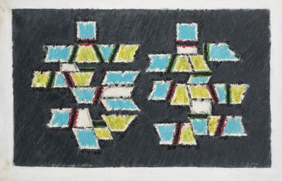 Jean LEGROS (1917-1981)
Untitled, circa 1960.
Oil...