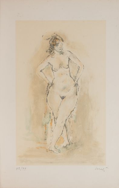 Léopold KRETZ (1907-1990)
Standing nude.
Color...