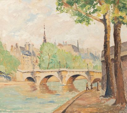 J MELANDRE (20th century)
Quai de Seine,...
