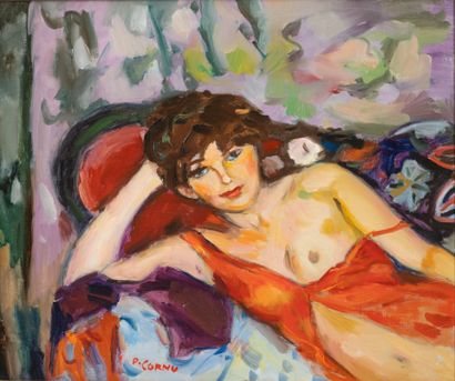 Pierre CORNU (1895-1996)
Reclining woman.
Oil...