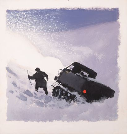 Albert BRENET (1903-2005)
Le chasse-neige.
Gouache...