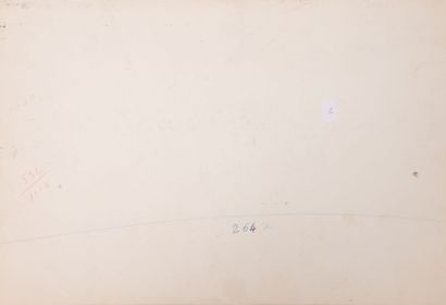 Albert BRENET (1903-2005)
Bombardement nocturne.
Gouache...
