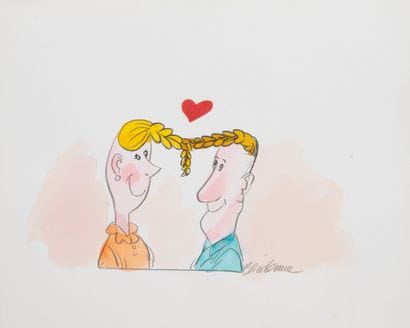 Michel BRIDENNE (1946) 
La natte amoureuse....