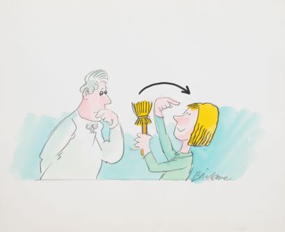 Michel BRIDENNE (1946) 
Le balai brosse....