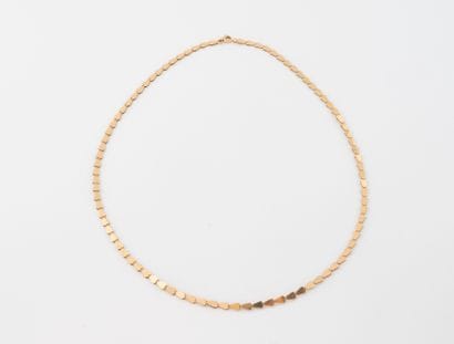 Yellow gold (750) neck chain with tortoiseshell...
