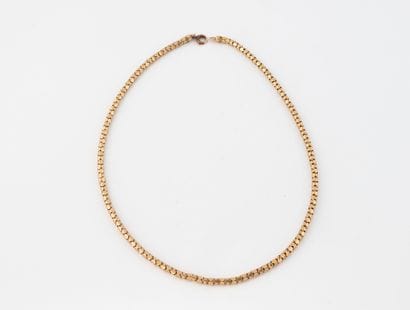 Pink gold (750) pastille chain necklace.
Spring-ring...