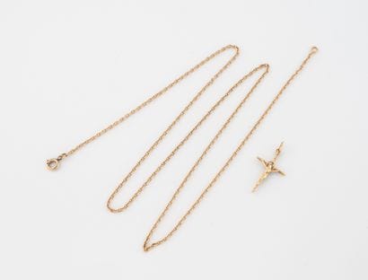 Yellow gold (750) chased forçat link neck...