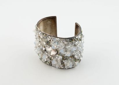 SWAROVSKY
Open cuff bracelet in sterling...