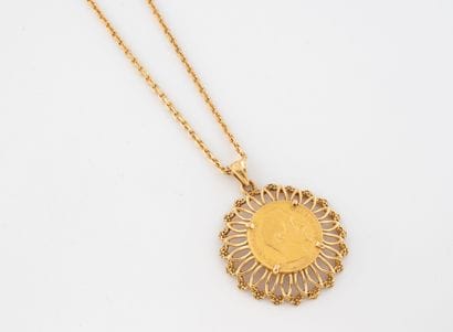 Yellow gold (750) jaseron chain with a yellow...