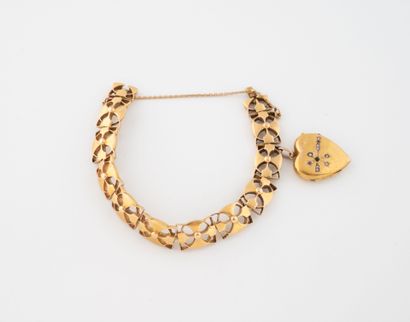 Yellow gold (750) and (585) openwork articulated...