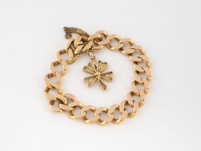 Gourmet bracelet in yellow gold (585) with...