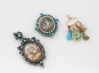 Jewelry lot including:
- Two silver (800)...