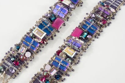 Important fancy belt with several rows of...
